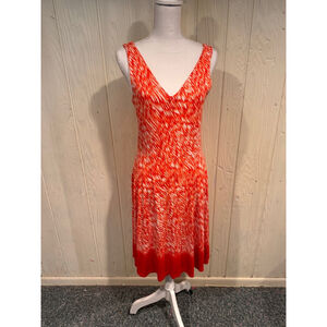 Athleta Fit and Flare Orange Dress Size Medium